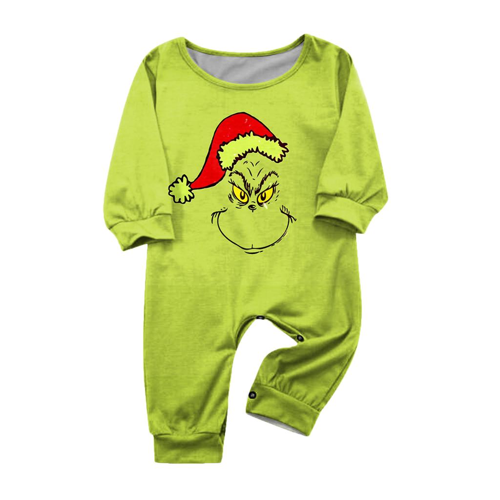 Christmas Print Cute Family Set Pajamas, Home Clothes, Family Set Long Sleeve Top Pants Set