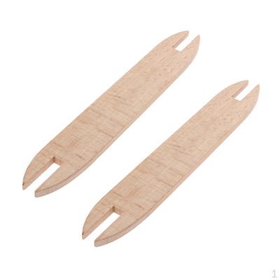 2x Sanded Beechwood Weaving Knitting Shuttle S DIY Handcraft Parts