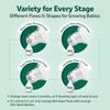LuvLap Essential Slim Neck Glass Feeding Bottle Set 125ml Pack Of 2 Durable Borosilicate Safe Easy Grip Anti Colic Teat