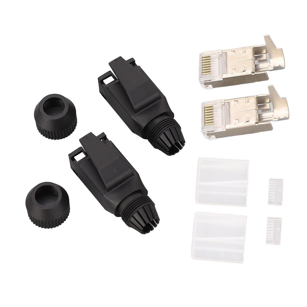 10 Set Assembly Type RJ45 Connector Kit 8 Core Cat5e Cat6 Industrial Ethernet Modular Plugs