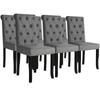 Day and Night - Day and Night Dining Chairs 6 Units Dark Gray Fabric