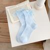 Ladies Summer Thin Lovely Polka Dot Mesh Bow Boneless Tube Pile Socks