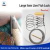 Giant Fish Steel Wire Rope Lock with Portable Live Fish Clip for Sea Fishing