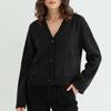 Women's Solid Color V-neck Pocket Knitted Cardigan With Loose And Soft Texture Design, Sweater Jacket
