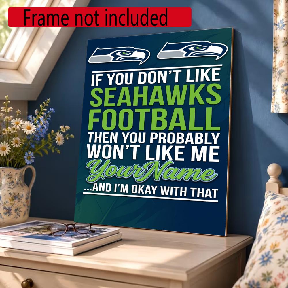 Seattle Seahawks Customize Your Name Diamond Painting Round Diamond Rhinestones Mosaic Diamond Embroidery Wall Paintings Rhinestones Gift Frameless