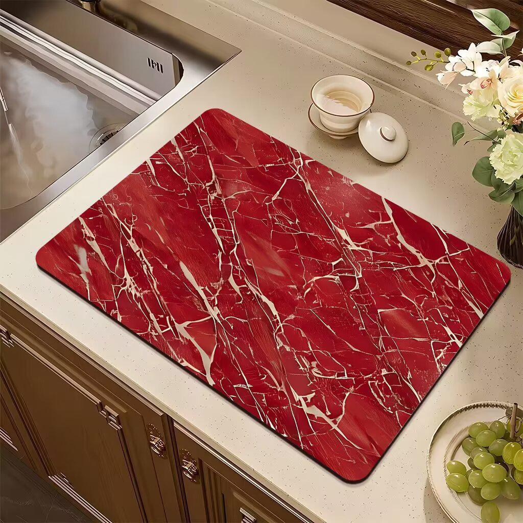 

Мраморный Абсорбирующий и Термостойкий Коврик для Кухонной Столешницы из Диатомита 30*40cm