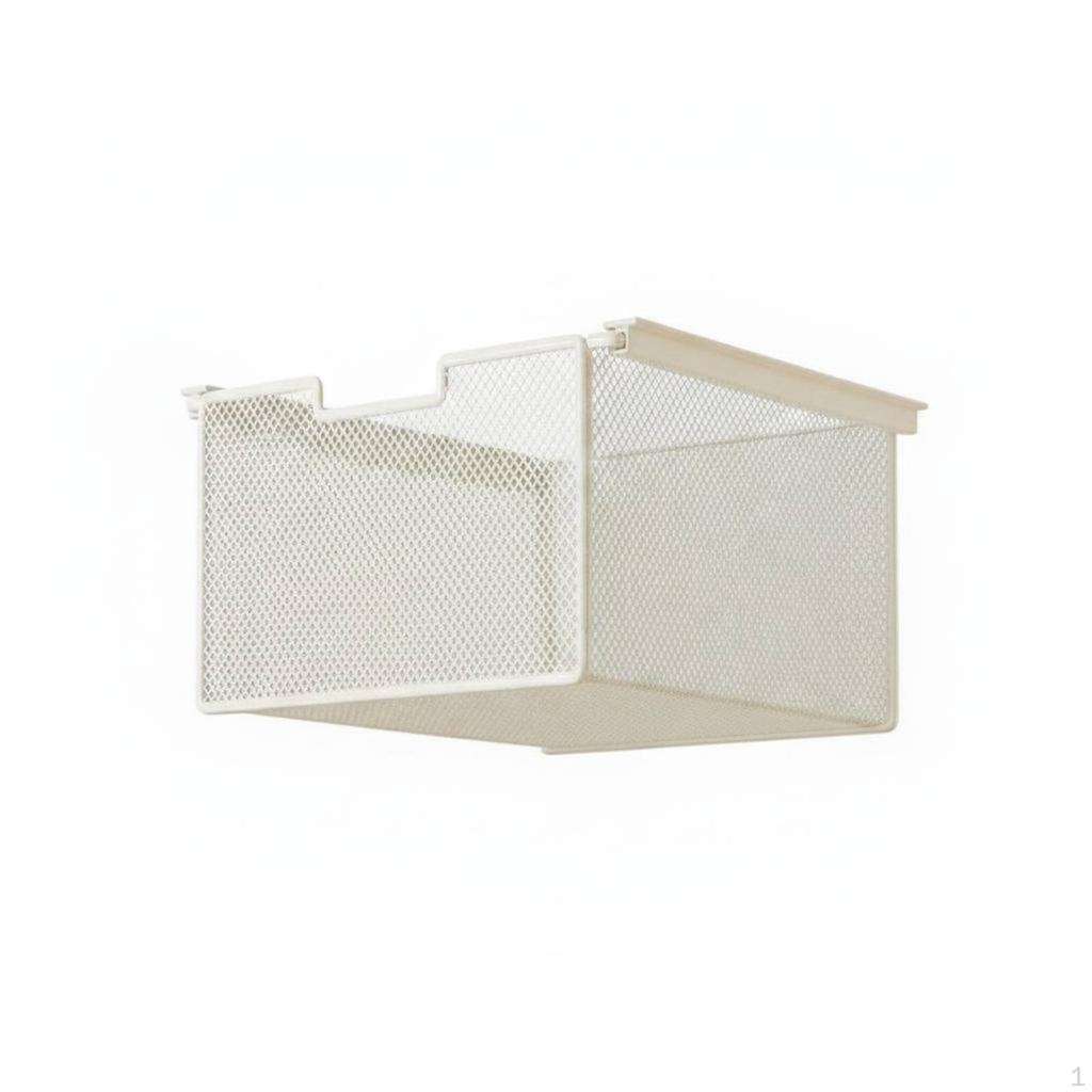 4 Pieces Closet Hanging Storage In the Area Saving Wardrobe Mesh Basket Easy To Install Under Shelf
