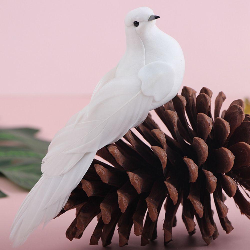 Christmas With Clip Photography Props Home Furnishing Fake Bird Imitation Bird Dove Feather Bird