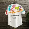 Nuova T-shirt a Maniche Corte da Uomo Ins Trendy Brand Stile Hip-Hop Europeo e Americano Girocollo Stampa Graffiti Maglia Base Top Estiva