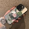 Chinese Ink Painting Lotus Pond Floral Pattern Design Protective Cover for iPhone 17 16 15 14 13 12 11 16E Series Pro Max Plus