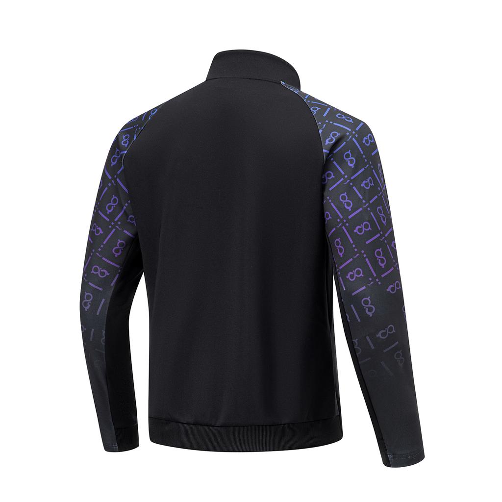 Li Ning Table Tennis Series Color Block Zip Up Stand Collar Comfortable Breathable Versatile Cardigan Sweatshirt Unisex Sweatshirt Black AWDU369-1