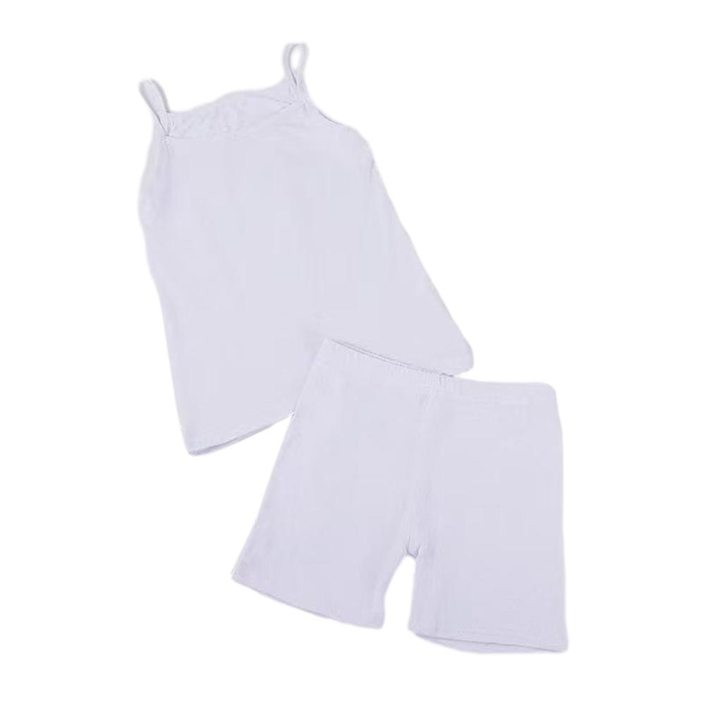 Kids Girls Solid Color Camisole and Short Set Summer Clothes 170