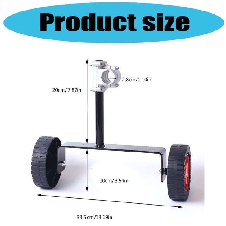 Multipurpose 28mm Pipe Stabilizing Wheel For Garden Equipment Various Backpack Brush Cutter Models
