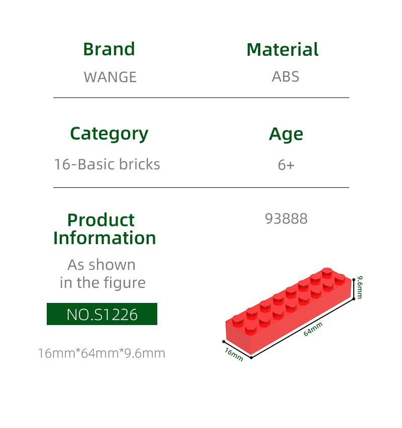 21Pcs/Lot 93888 Timeless Basic Thick 2x8 Constructing Blocks Construction Accessories Works With Brick Children Playthings Present