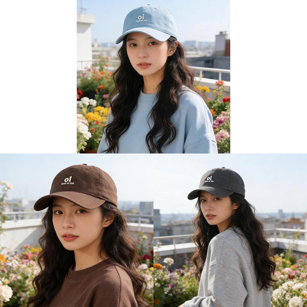 Cotton Baseball Cap With Embroidered Letters For Casual Sun Protection And Sunshade