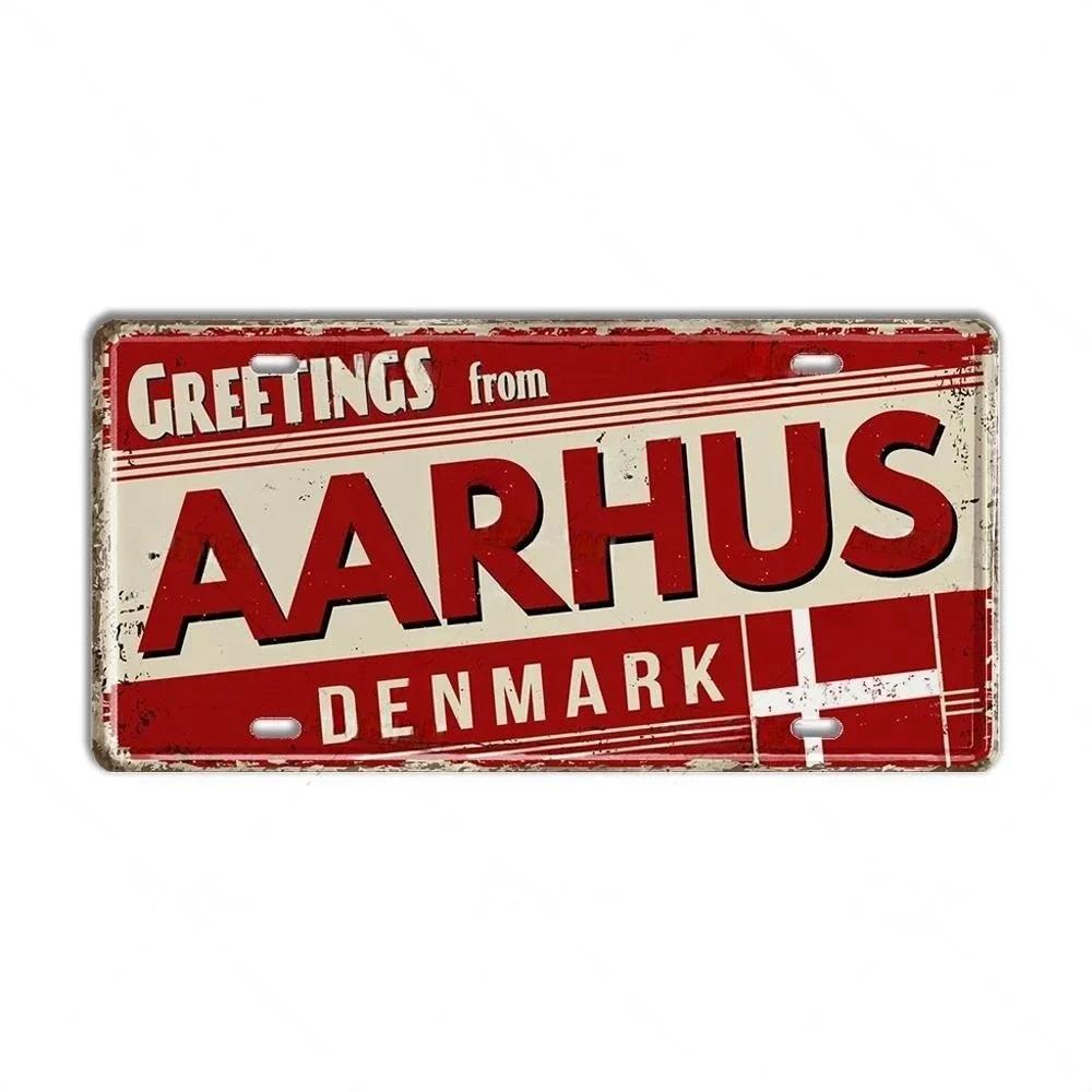 Finland Denmark Norway SWEDEN Aluminum Plate Landmark Metal Sign City State Decorative Car Plate Garage Club Bar Cafe Wall Decor