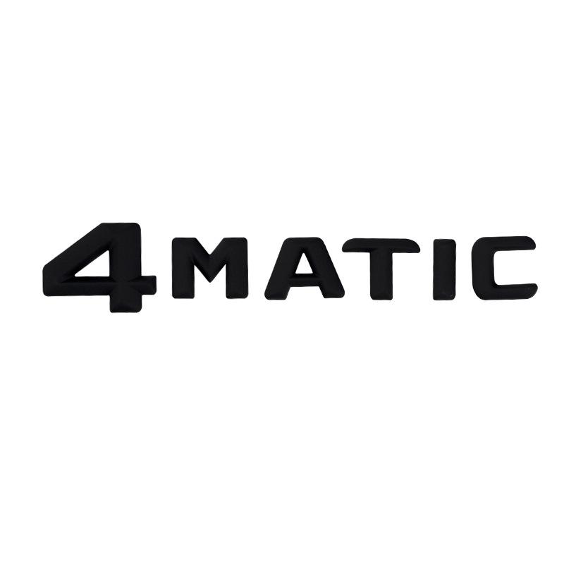 2pcs 3D CAR STYLING ABS Letter 4MATIC Logo Emblem Decal for Car Side Fender Rear Trunk Emblem Badge Chrome Decal Sticker