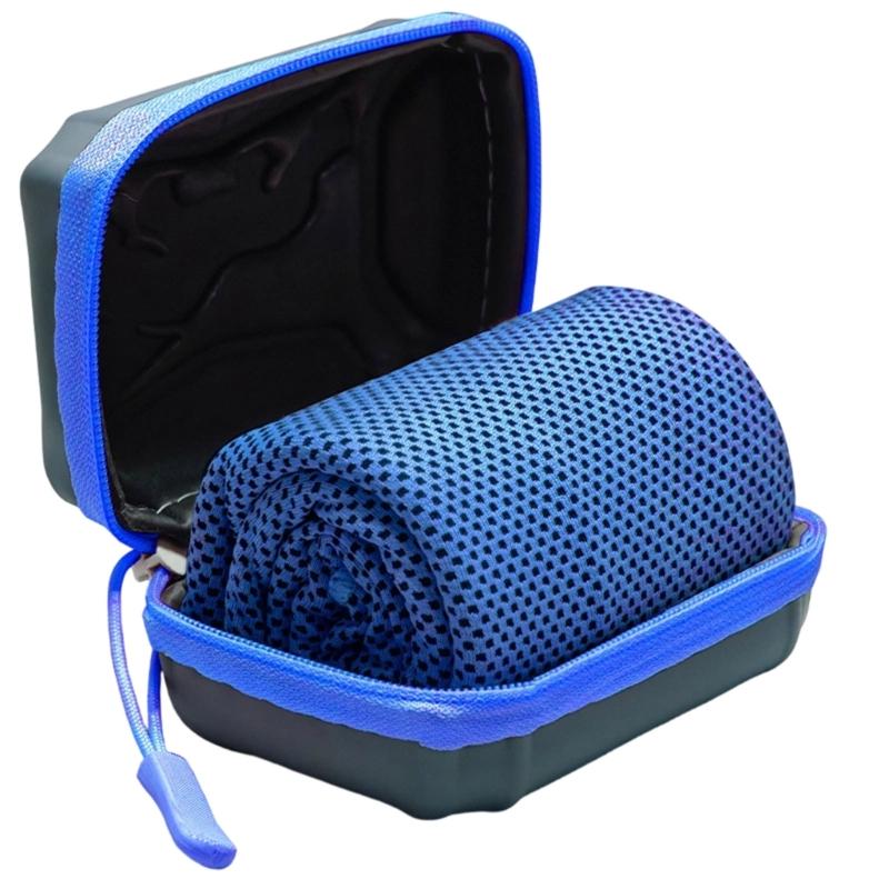 Summer Sports Towel With Storage Case for Daily Gym Bags and Hiking Days, Reusable Sweat Wipe Towel for Travel Use
