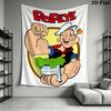 Popeye Wall Tapestry Aesthetic Wall Hanging Printed Fabric Blanket Decorative Tapestries for Bedroom Living Room Home Decor