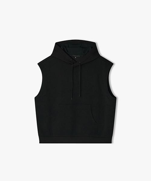 Liberclassy Llm41504 Black Texture Mix Hooded Vest