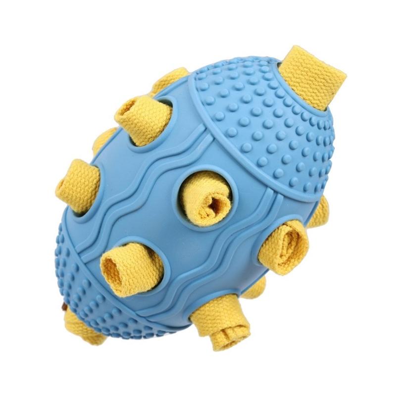 

Dog Treat Dispensing Snuffle Toy Colorful Chew Toy for Dogs Teething Soft Cute Football for Small Medium Dogs синій