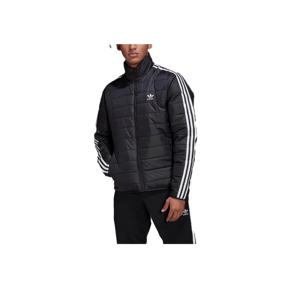 Adidas Originals Trefoil Logo Three Stripes Cotton Jacket Men Jacket Black HL9212