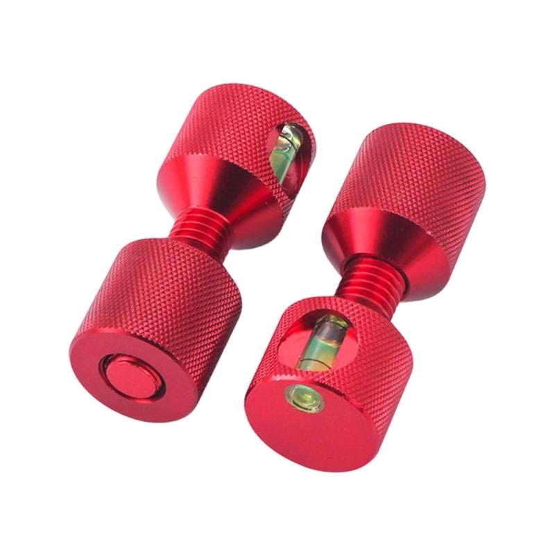 2Pcs 1 1/8 Inch Aluminum Double Hole Pin With Green Level Bubble For Pipe Alignment And Flange Installation