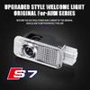 For  Audi 2pcs Car HD Projector Lamp LED Door Welcome Light Sline Quattro RS S4 S5 S6 S7 S8 A3 A4 A5 A6 A7 A8 Q7 RS5 RS6 RS7