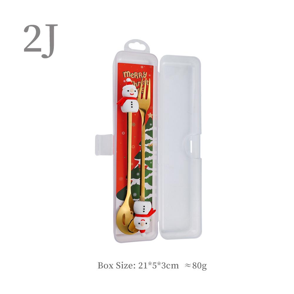 Cross-border Christmas Santa Claus Spoon Set – Cute Cartoon Coffee & Dessert Spoons, Perfect Christmas Gift.