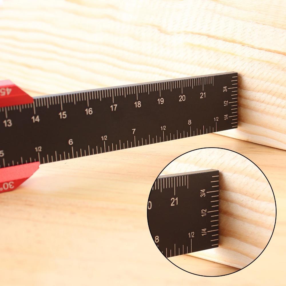 Aluminiowa linijka kieszonkowa Metalowe ograniczniki suwakowe Linijka precyzyjna Narzędzia do obróbki drewna Linijka Kątownik Narzędzie do trasowania