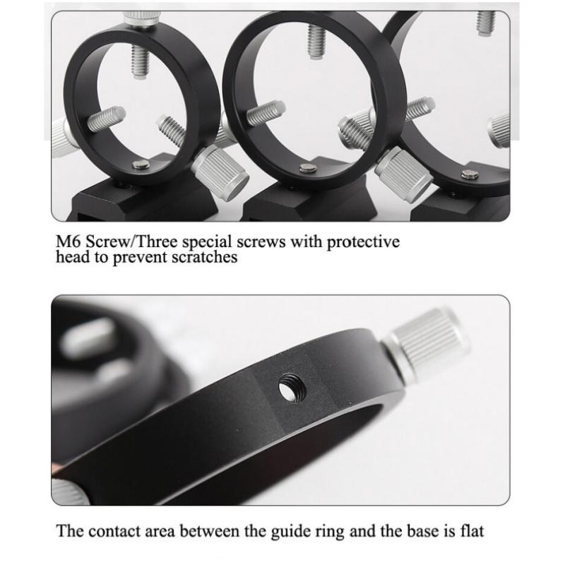 Laser Pointer Bracket Finder Scope Bracket Ring Kit for Finder Scope Telescope Inside Diameter 42/50/60/68/80/90/102mm
