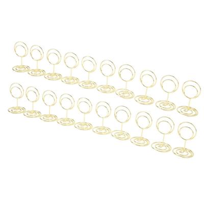 20Pc Gold/Rose Gold Picture Holder Stable Place Card Holder Name Card Clip  Table Settings