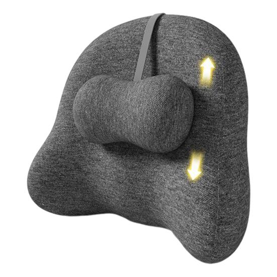 

Подушка для поддержки спины с регулируемым слайдером, подушка для поясничной поддержки из пены с памятью, подушка для облегчения боли в спине для автомобильного сиденья, офисного кресла темно-серого