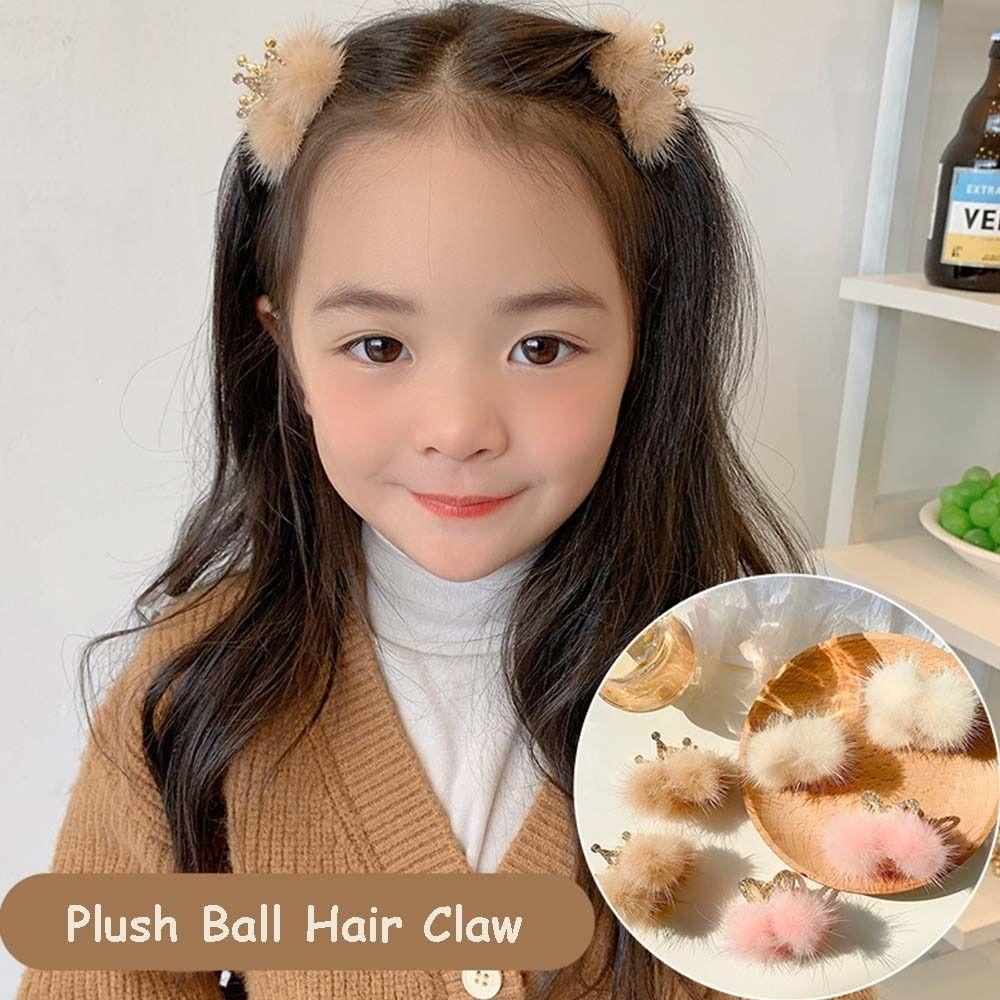 

Плюшевые шарики с кроличьими ушками, коготь для волос, заколка для волос в корейском стиле, детская головная одежда, женские аксессуары для волос