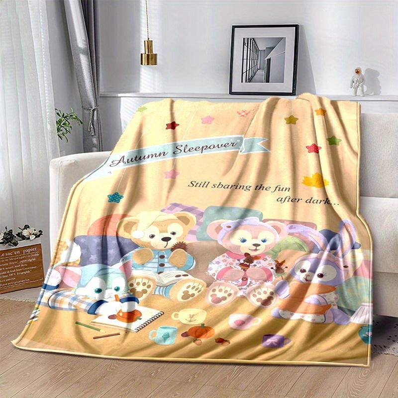 1pc, Duffy and Friends (8) Home Decor Flannel Blanket, Perfect Gift for Bedroom, Living Room, Travel, Camping, Car, Beach, Office Nap, Ideal Sofa Thro