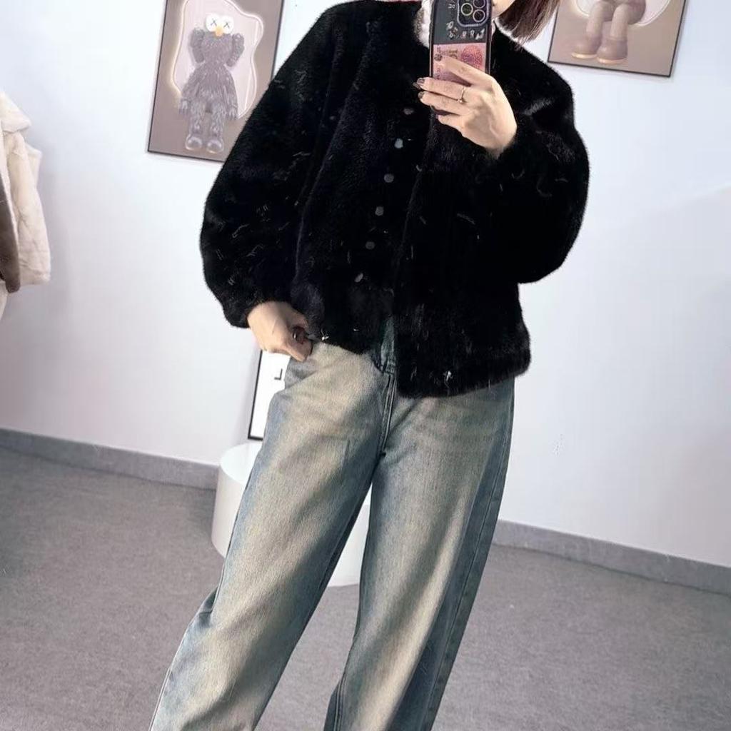 Premium Imitation Mink Soft Waxy Plush Short Coat Women'S Winter Light Luxury Environmentally Friendly Fur Fur Coat