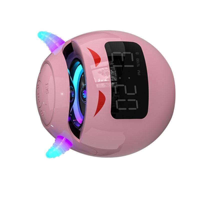 Portable BT5.1 Speaker with HIFI Sound Bass Boost and with Clock Alarm for Home Office Use