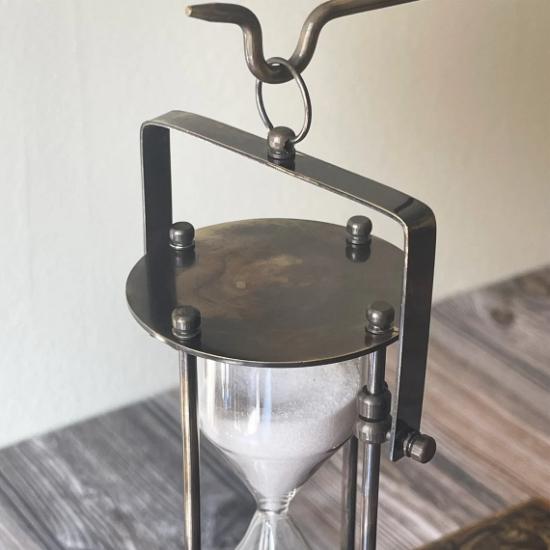 Antique Brass Sand Timer Hourglass With Wooden Base Antique & Brass Finish Hanging Timer Collectible