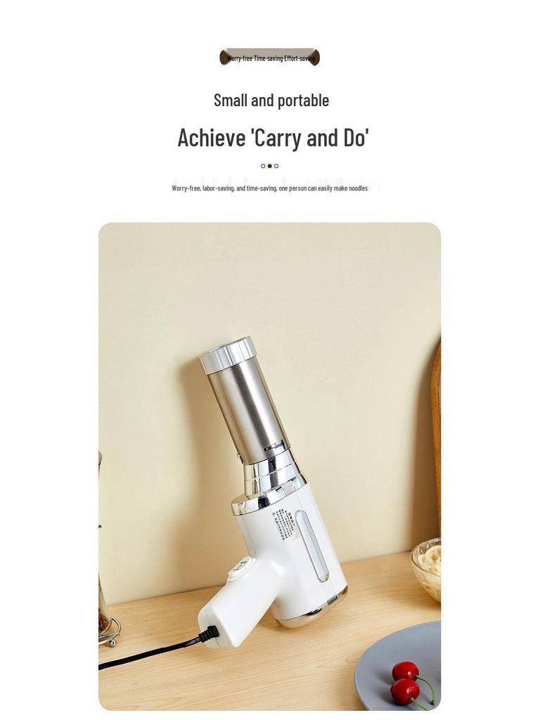 High-Power Stainless Steel Automatic Noodle Maker - Handheld Household Press