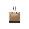 Bally Large Logo Magnetic Closure Large Capacity Fabric Tote Shopping Bag Women Tote Sand Black 6304710