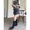2025 Autumn and Winter New Fashionable Versatile Muntjac Face Big Tube Circumference Long Boots Slim Senior Knight Boots Women