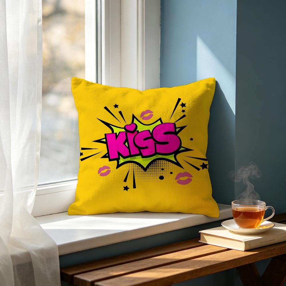 Art PPop Art Text Cushion Cover Cushion Cover Set Pcs X X X Pillowcase Decorative Sofa Home Decor