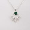 Green Onyx Gemstone 925 Sterling Silver Jewelry Designer Pendant 1.43" For Gift CP-38-18