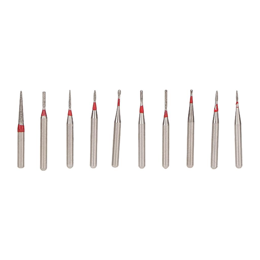 10pcs Dental Burs Hardness Teeth Polishing Dental Stainless Steel Burs for High Speed Handpiece