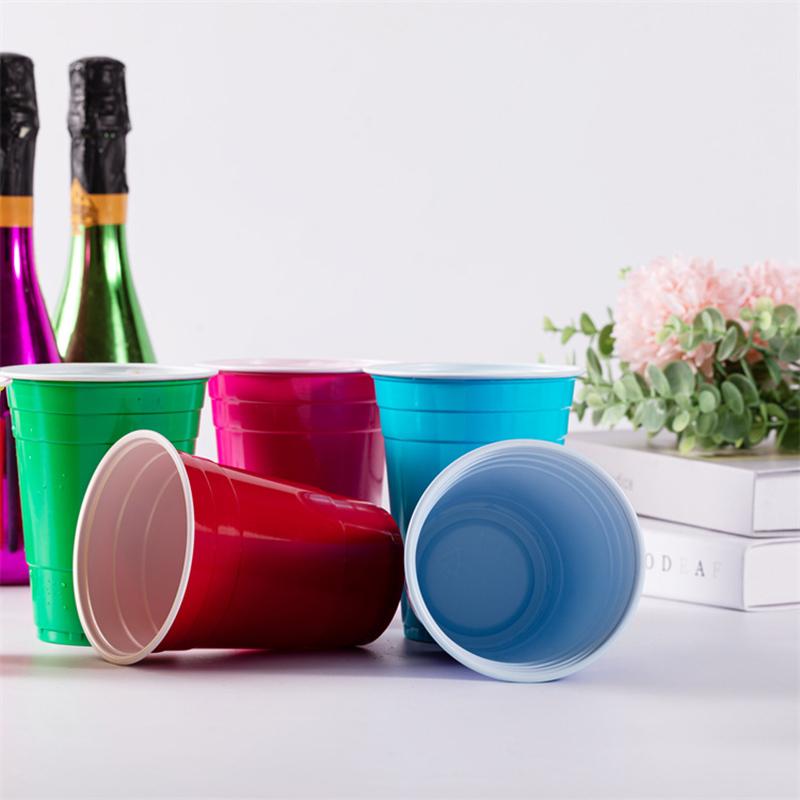 10Pcs 450Ml Colorful Disposable Plastic Cup Beer Pong Cup Redcups Cup For Graduation Party Or Bar Game Company Party