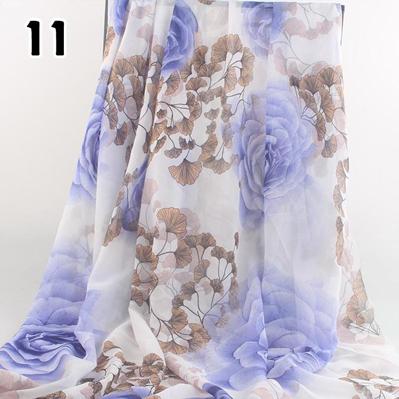 1M 75D Retro Flower Chiffon Fabric Breathable Thin And Light Draped Fairy Designer Fabric For Diy Sewing Summer Dress Shirts