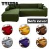 Samt Sofabezug Unifarben Stretch Sofabezüge für Wohnzimmer Schonbezug Couchbezug Möbelschutz