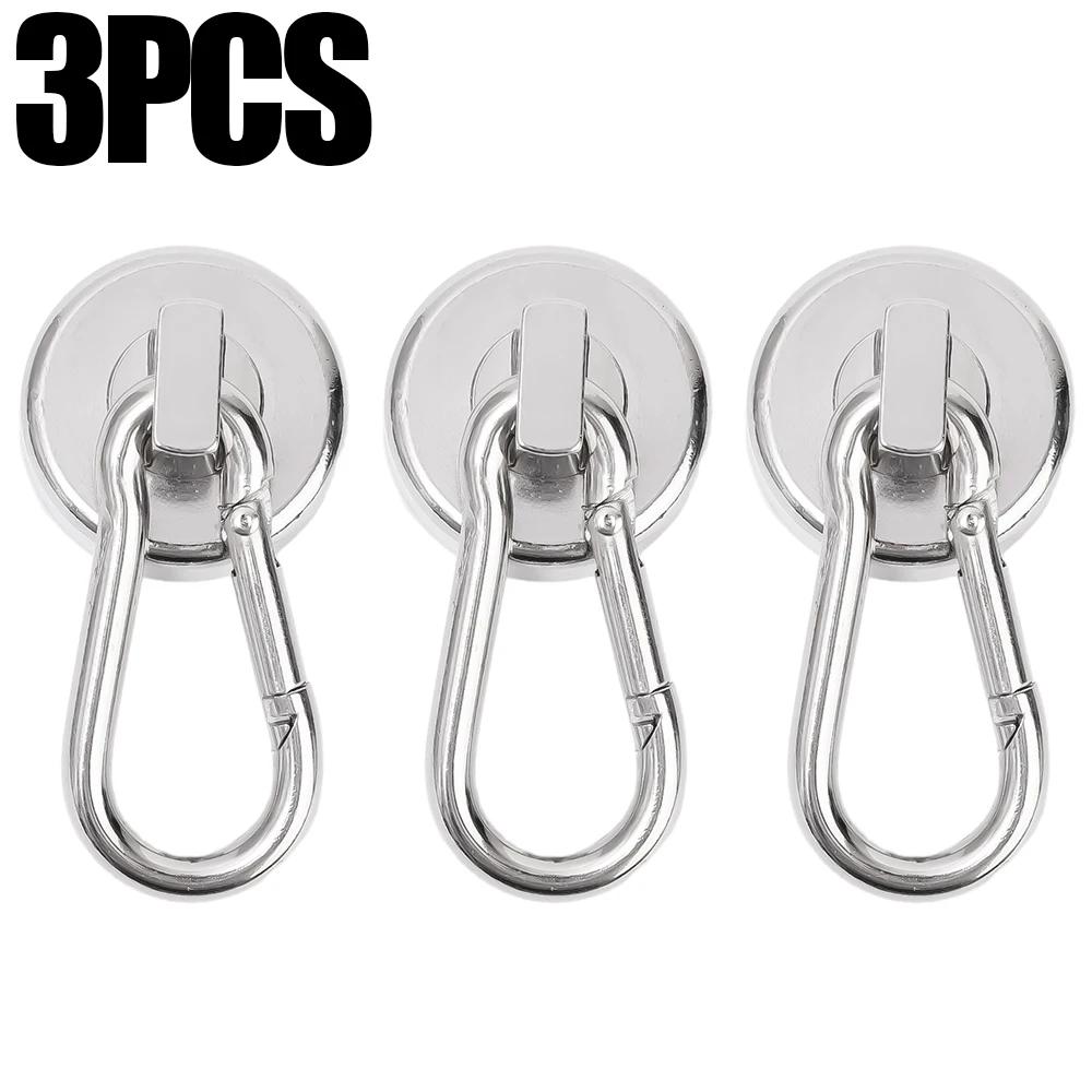 

1-3 ШТ. Міцний неодимовий магніт Карабін Магнітні гачки Настінні присоски, що обертаються на 360° Гачки для зберігання важких магнітів