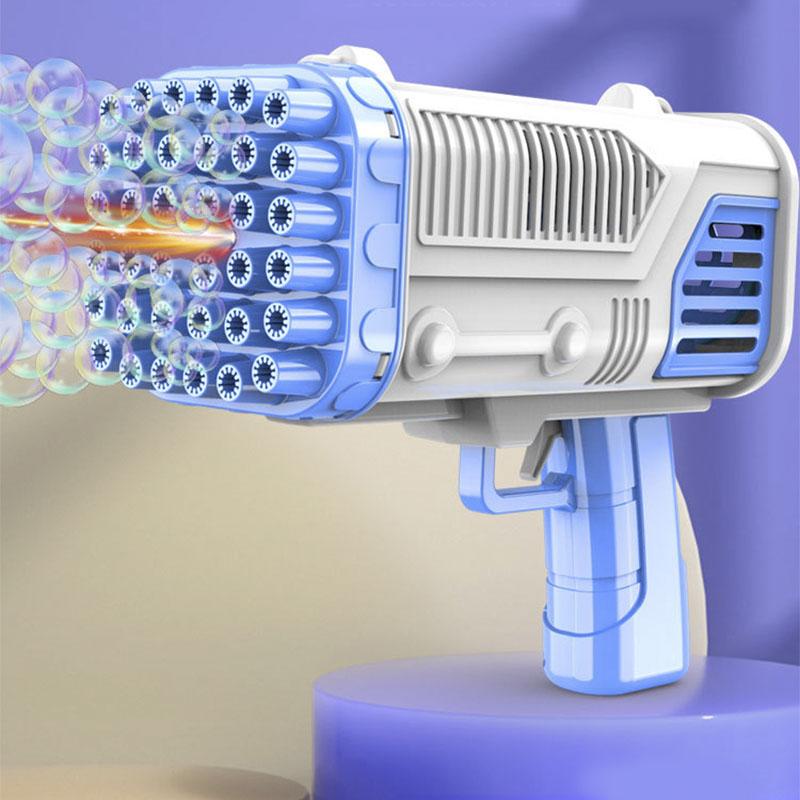 36-Hole Bazooka Bubble Machine Toy Electric Soap Water Bubble Blower With Light Summer Party Outdoor Toy For Kids Children Gift