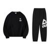 Peak Big Triangle Series Letter Logo Print Simple Round Neck Solid Color Elastic Waist Cuffed Pants Casual Sports Suit Unisex Suit 6337216+333371